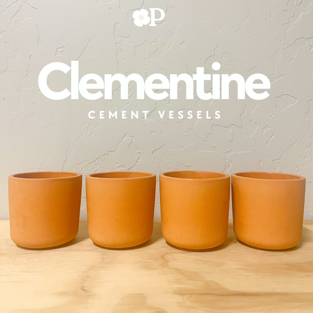 Clementine Cement Vessels • Set of 4