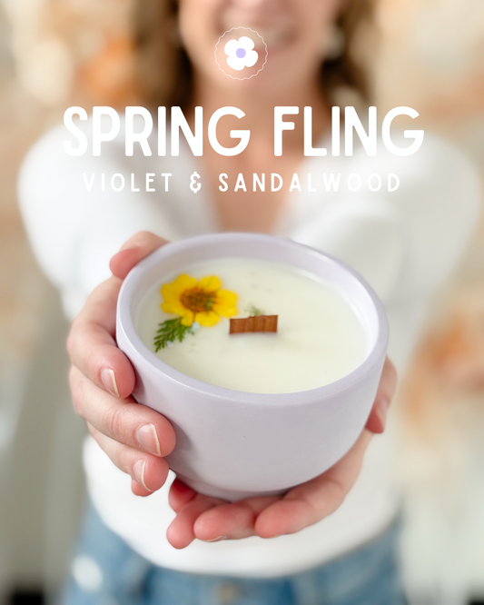 Spring Fling • Violet & Sandalwood Candle