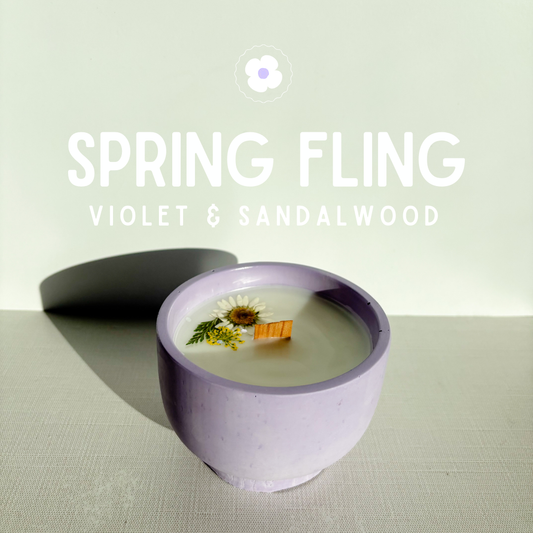 Spring Fling • Violet & Sandalwood Candle