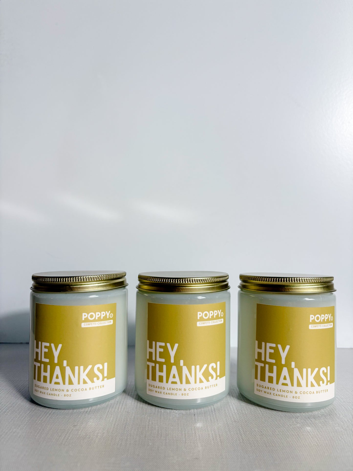 Hey, Thanks! • Sugared Lemon + Cocoa butter Candle